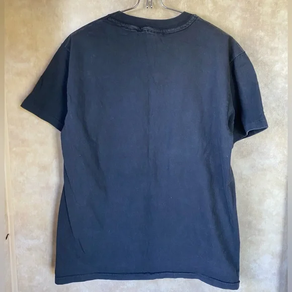 Vintage 90s Faded Black “Iraqnophobia” War Prop. Novelty Graphic Tee Hanes Beefy - Picture 2 of 5